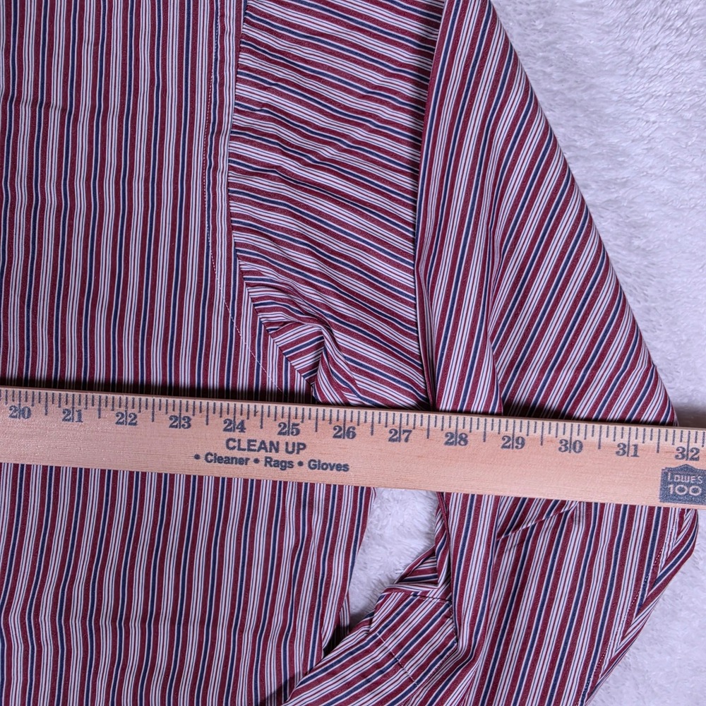 Ralph Lauren Blake Mens L Red White Navy Striped L/S Button Down Shirt - Picture 7 of 8